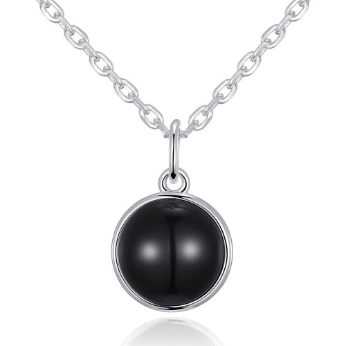 Philip Jones Jewellery Black Onyx Necklace with Quote Card 2