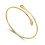Philip Jones Jewellery Gold Plated Teardrop Bangle 2