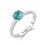 Philip Jones Jewellery December (Blue Topaz) Adjustable Birthstone Ring Created with Swarovski Crystals 3
