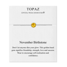 November (Topaz) Birthstone Bracelet Created with Swarovski Crystals