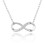 Philip Jones Jewellery Silver Plated Infinity Pendant Necklace Created with Swarovski Crystals 2