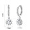 Philip Jones Jewellery Silver Plated Solitaire Drop Hoop Earrings Created with Swarovski Crystals 6