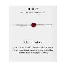 July (Ruby) Birthstone Bracelet Created with Swarovski Crystals