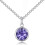 Philip Jones Jewellery February (Amethyst) Birthstone Necklace Created with Swarovski Crystals 3