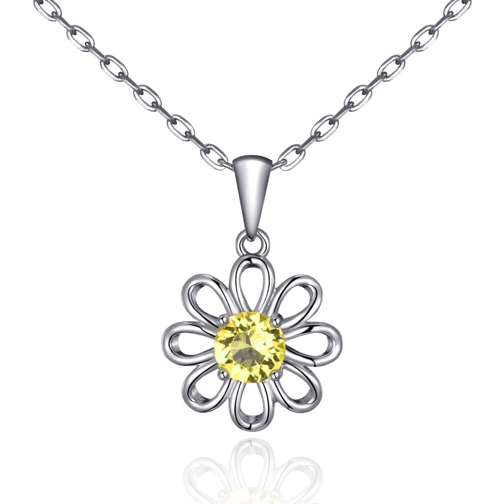 Philip Jones Jewellery Daisy Necklace Created With Swarovski Crystals Multicoloured