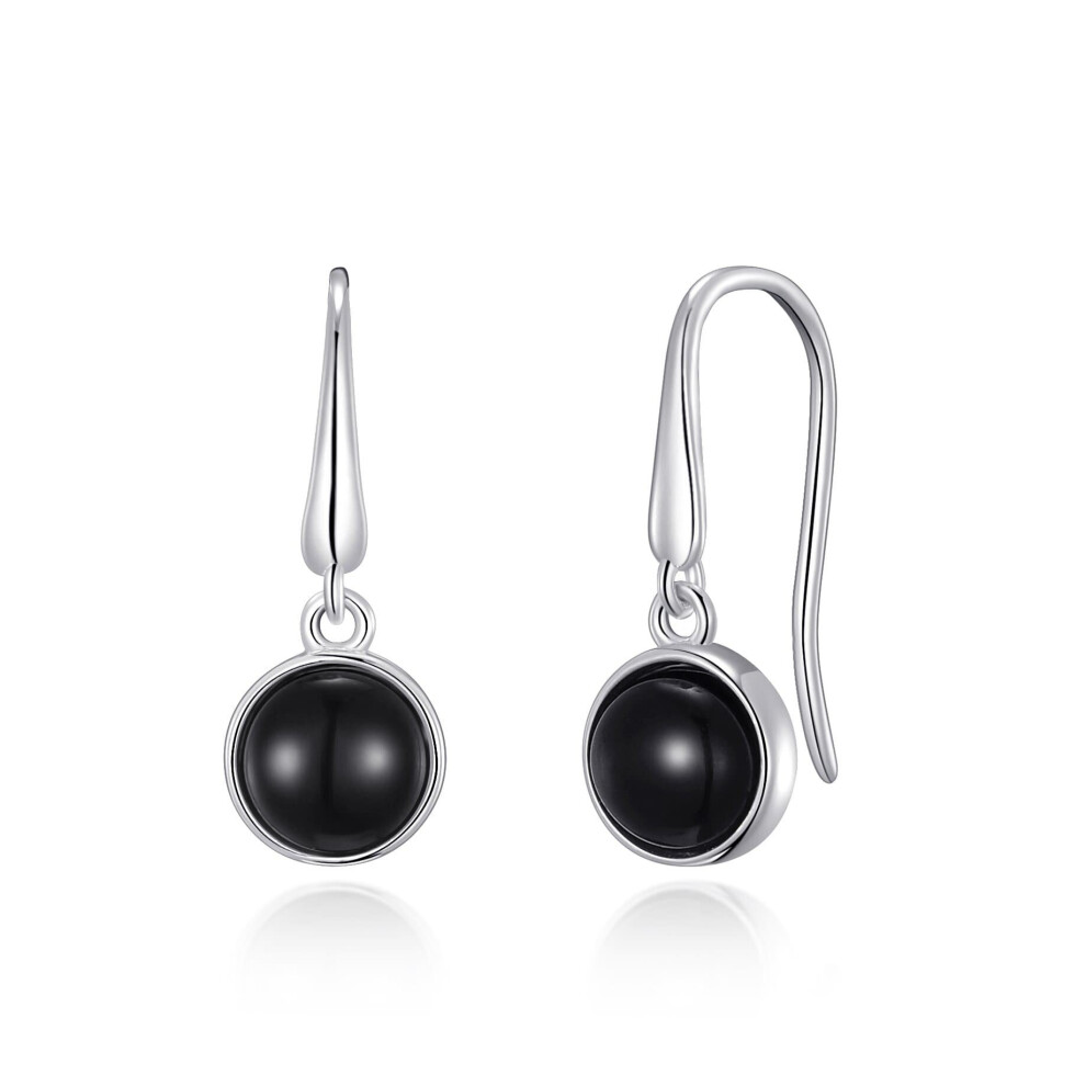 Philip Jones Jewellery Onyx Drop Earrings Black