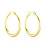 Philip Jones Jewellery Gold Plated 25mm Hoop Earrings 1