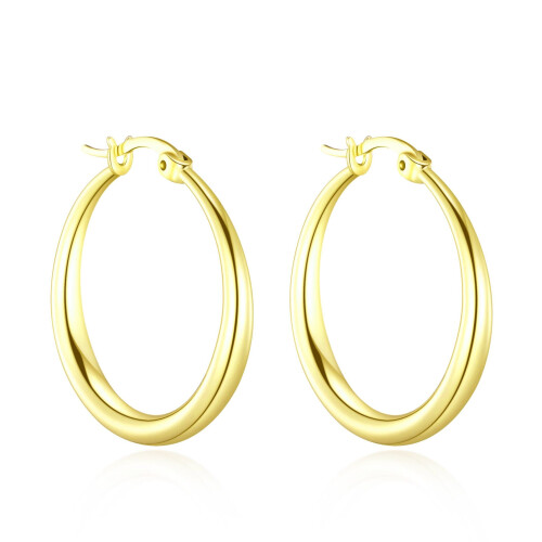 Philip Jones Jewellery Gold Plated 25mm Hoop Earrings