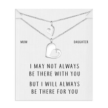 Mother Daughter Piece of My Heart Necklace Set