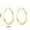 Philip Jones Jewellery Gold Plated 25mm Hoop Earrings 6