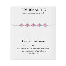 October Birthstone Bracelet Created with Tourmaline Swarovski Crystals