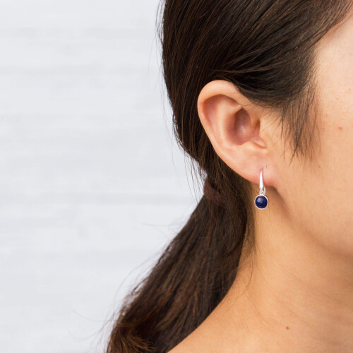 Philip Jones Jewellery Lapis Drop Earrings 2