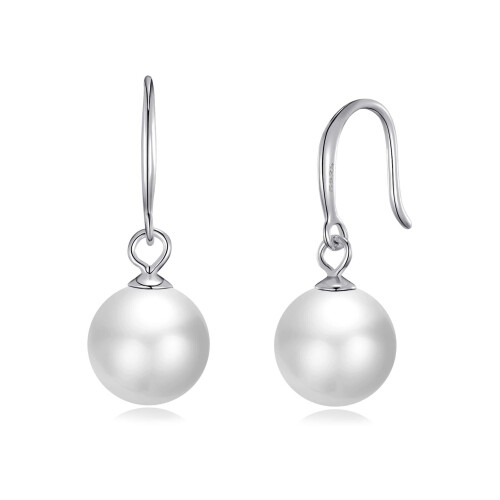 Philip Jones Jewellery Sterling Silver White Pearl Drop Earrings