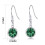 Philip Jones Jewellery Green Crystal Drop Earrings Created with Swarovski Crystals 6