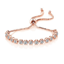 Rose Gold Plated Crystal Friendship Bracelet