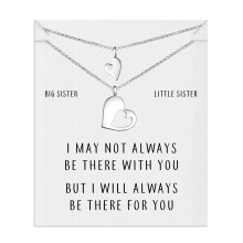 Big Sister Little Sister Piece of My Heart Necklace Set