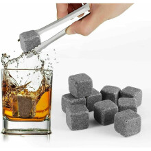 9Pcs Ice Cube Whisky Rocks Bar Chill Drink Beverage Wine Cooler Stones