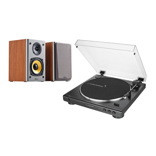 AudioTechnica ATLP60X Turntable and Edifier R1000T4 Active Speaker