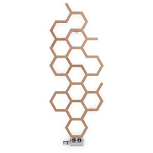 Terma Hex - Copper Vertical Designer Radiators H1200mm x W486mm Single Panel