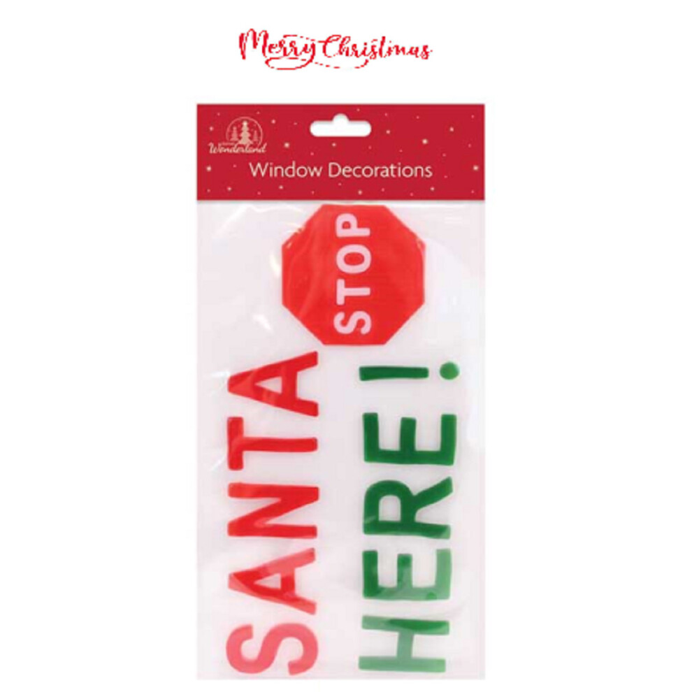 (Santa Here) SRV HubÂ®ï¸ Christmas Window Gel Sticker Sheets-image-OPC-P8P8GXB-NEW