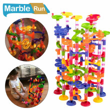 219 PCS Kids Marble Run Race Toy Game Gift Construction Building Block