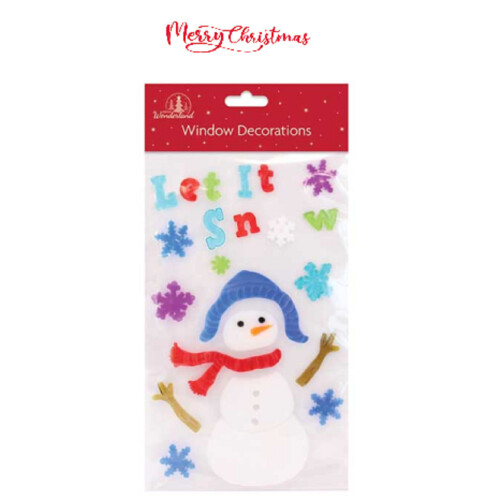 (Snowman) SRV Hub®️ Christmas Window Gel Sticker Sheets