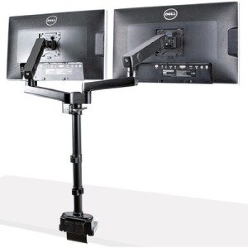 StarTech.com Supporto per Scrivania per 2 Schermi - StarTech - ARMDUALPIVOT - Altezza regolabile - Alluminio - Nero opaco 1