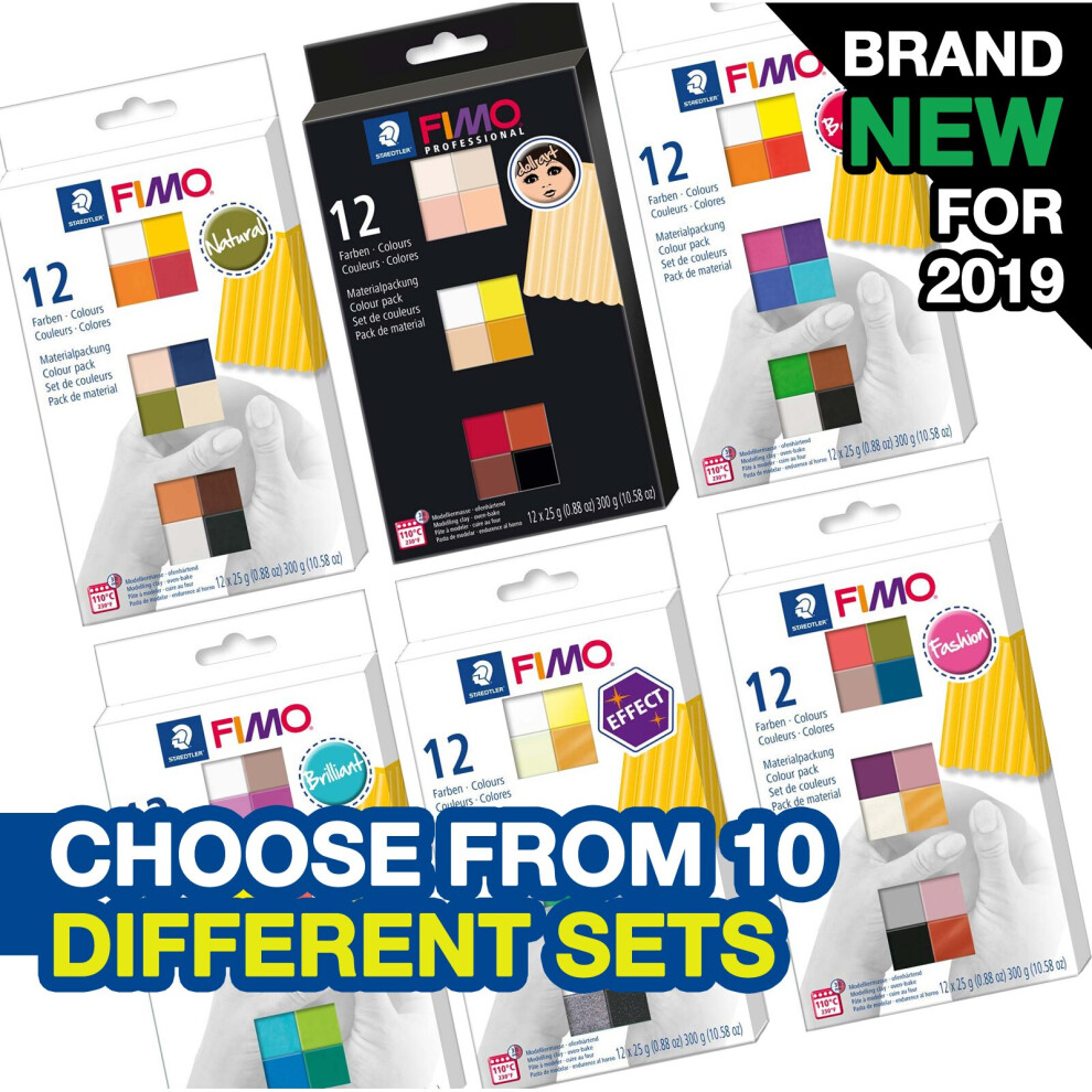 FIMO EFFECT/SOFT/PROFESSIONAL COLOUR PACKS 12 OR 24 BLOCKS