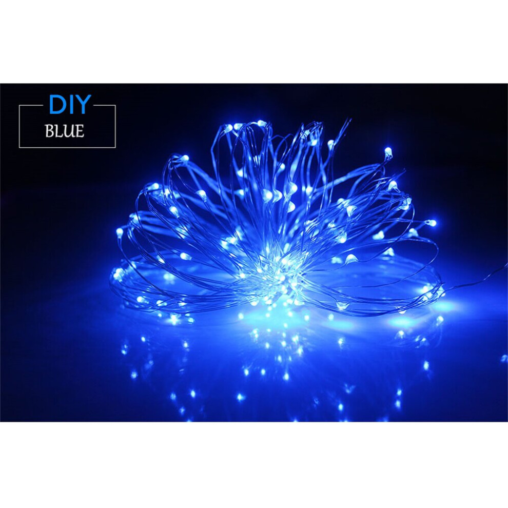 (Blue) 33Ft 100 LEDs String Fairy Light Battery Powered