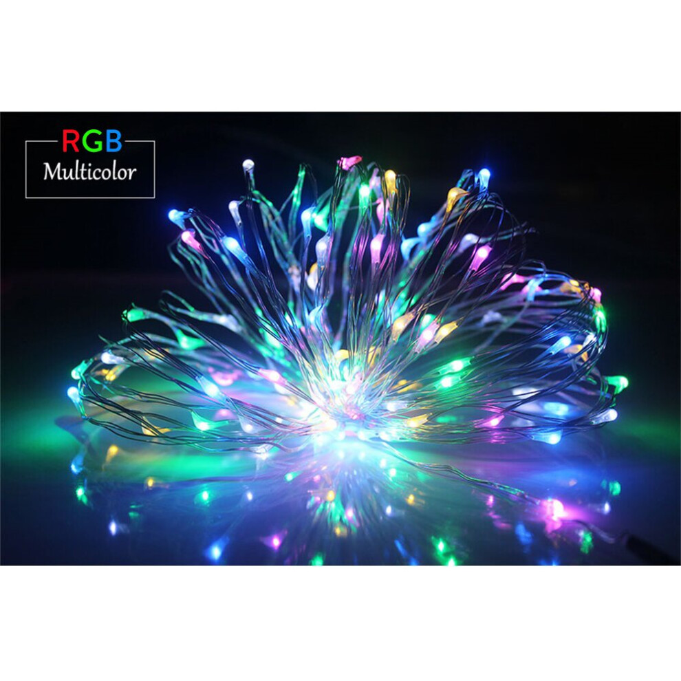 (Multicoloured) 33Ft 100 LEDs String Fairy Light Battery Powered