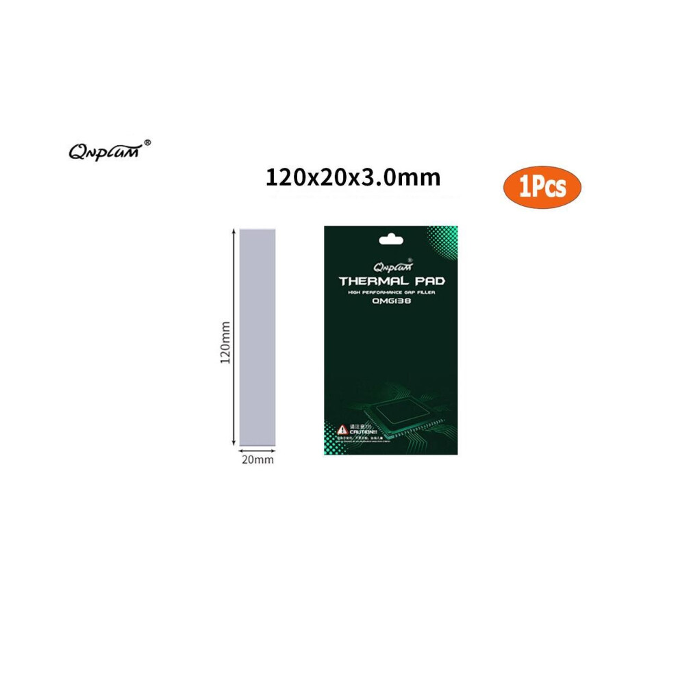 (120*20*3.0Mm) Qnplum Qmg138 Thermal Pad 13.8 W/Mk Non Conductive Heat Resistance Silicone Thermal Pads 6970700011009