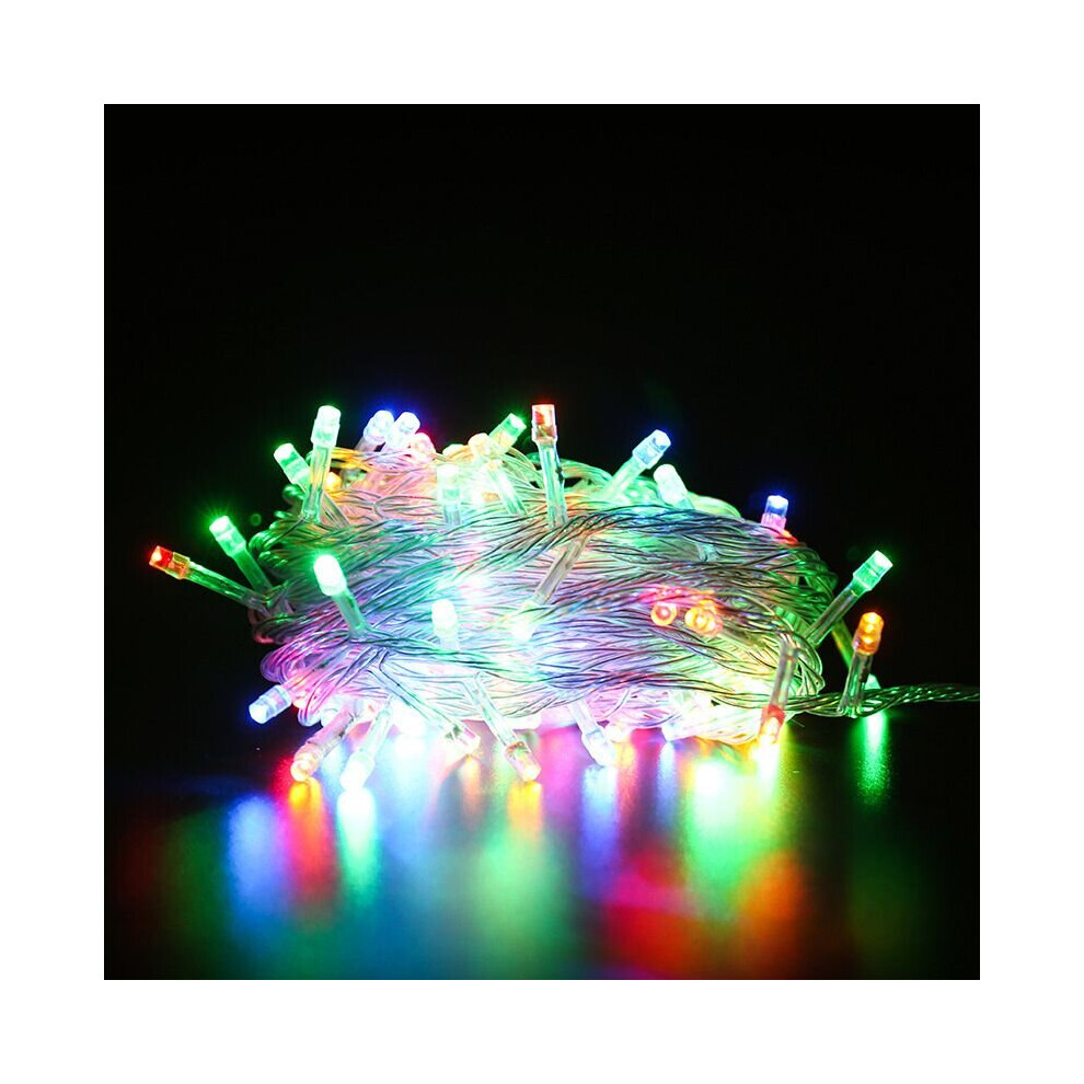 (Colorful) 10M 100LEDs String Fairy Lights Christmas Tree Light Xmas Party Wedding Lamp EU