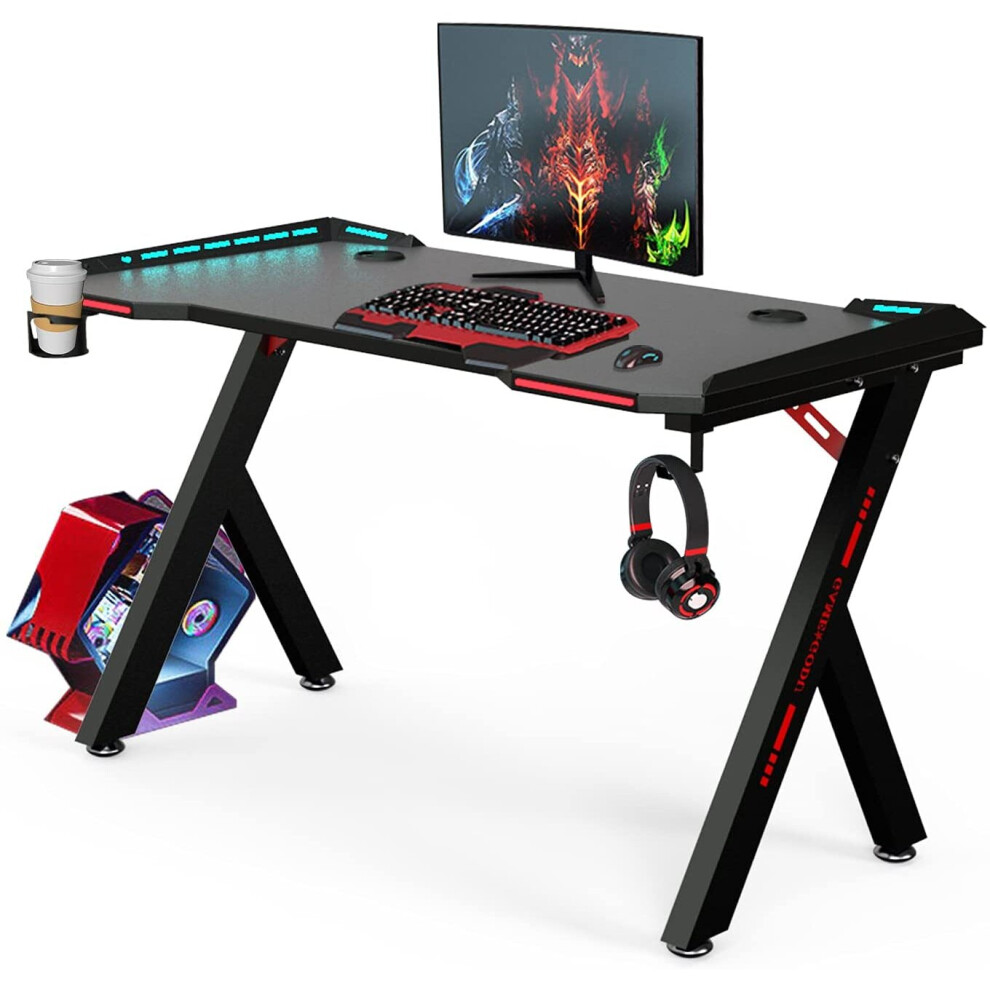 (Desk) Gaming Desk RGB Lighting Home Office Desk