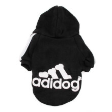 (BLACK, S) Pet Dog's Hoodie Hooded Sweatshirt Jumper Winter Warm Clothes Coat Puppy Apparel