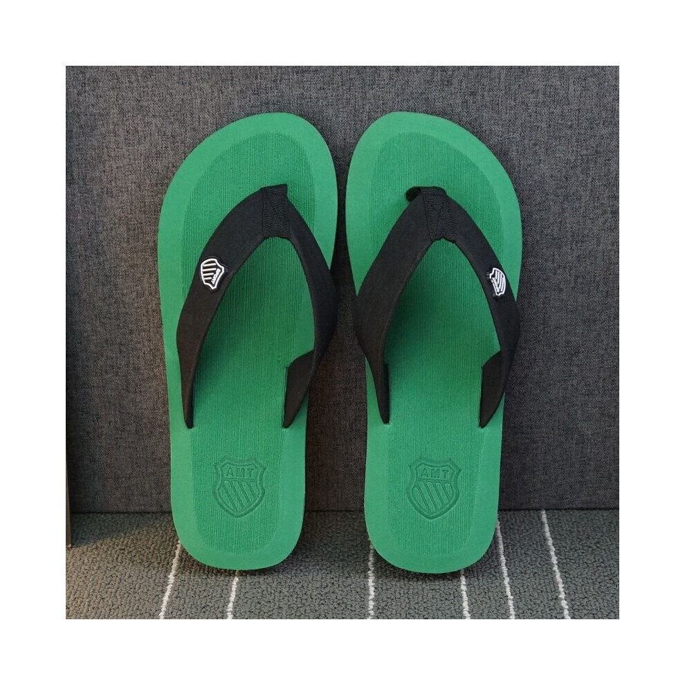 (Green, EU45) Men's Summer Beach Pool Flip Flops Beach Slippers Home Casual Sandals Flat Shoes