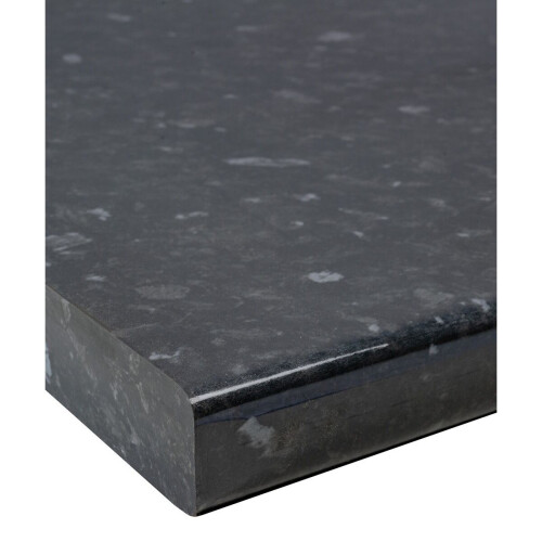 Wilsonart (2000 x 600mm, No Cut) Black Slate Gloss Laminate Kitchen Worktop 30mm