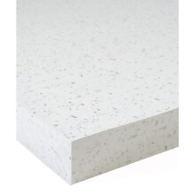 (1500 x 600mm, Length Cut) White Sparkle Square Edge Laminate Kitchen Worktop 40mm