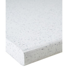 (2000 x 600mm, Length + Width Cut) White Sparkle Gloss Laminate Kitchen Worktop 40mm