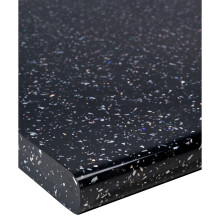 (1000 x 600mm, Length Cut) Black Sparkle Gloss Laminate Kitchen Worktop 40mm