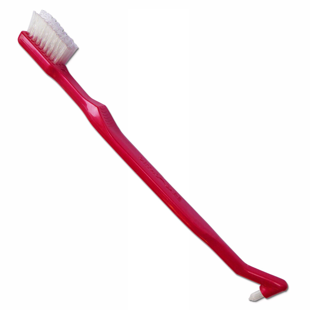 Orthocare (Red) 1X Orthospace Orthodontic Toothbrush ~ V-Trim Bristles With Tufted End