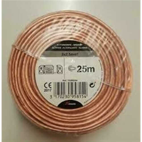 Nexans Orange 2 core Speaker Cable 2.5mm² x 25m