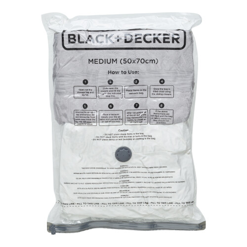 Black + Decker (Medium) BLACK+DECKER 6pk Vacuum Storage Bags, White 1