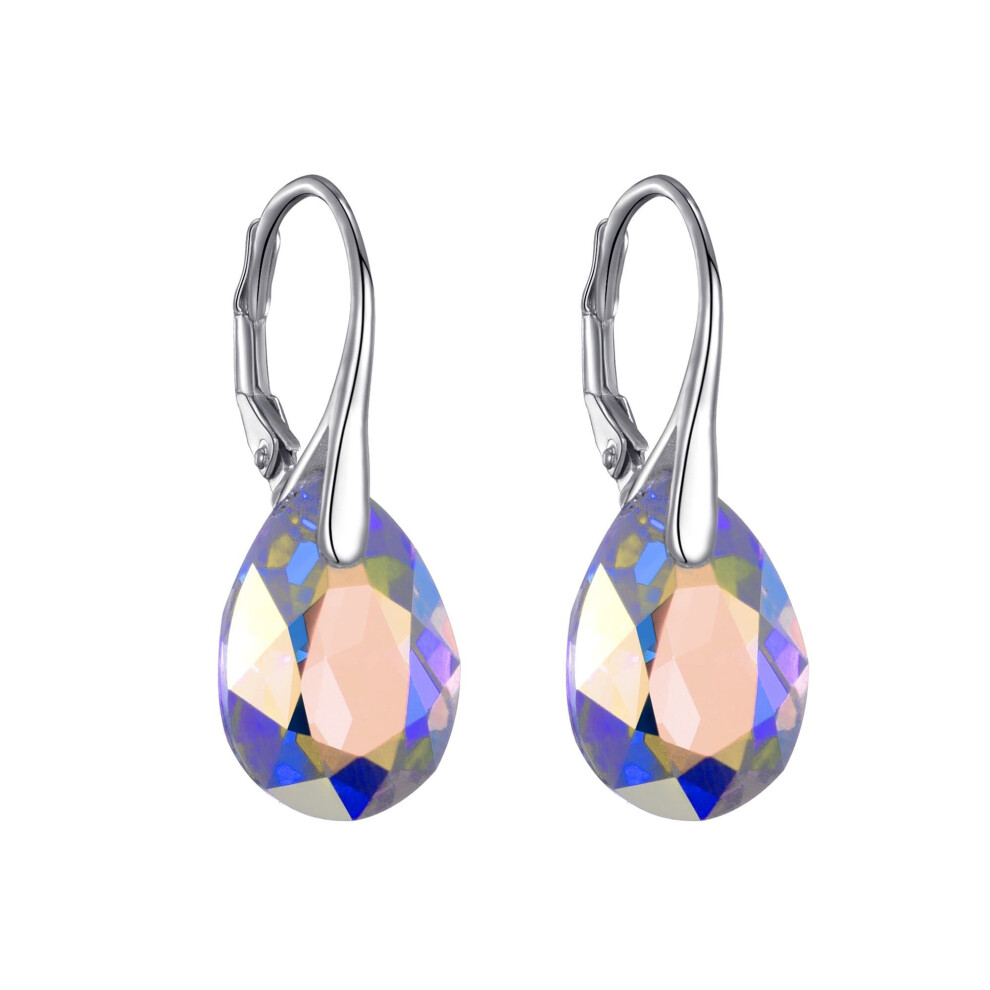 Philip Jones Jewellery Sterling Aurore Boreale Drop Earrings Created With Swarovski Crystals Silver