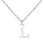 Philip Jones Jewellery Sterling Silver Initial L Necklace 1