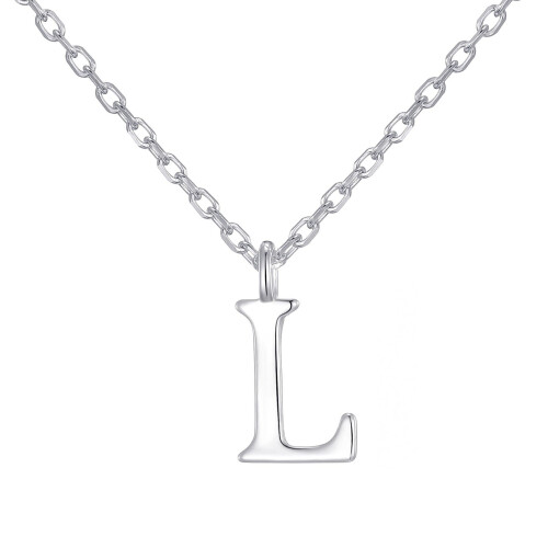 Philip Jones Jewellery Sterling Silver Initial L Necklace