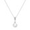 Philip Jones Jewellery Silver Plated Pearl Drop Necklace Created with Swarovski Crystals 3