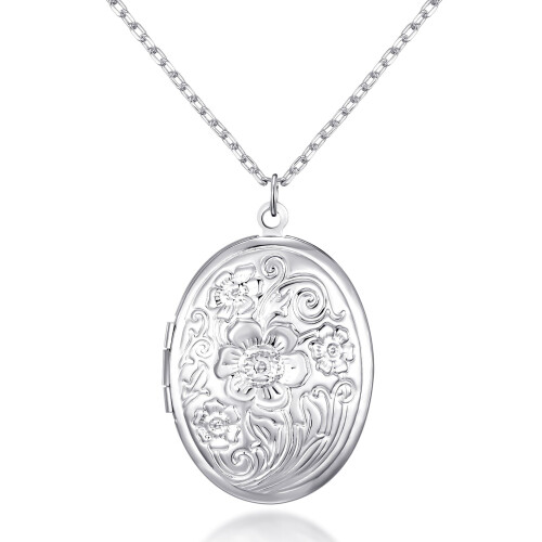 Philip Jones Jewellery Silver Plated Oval Locket