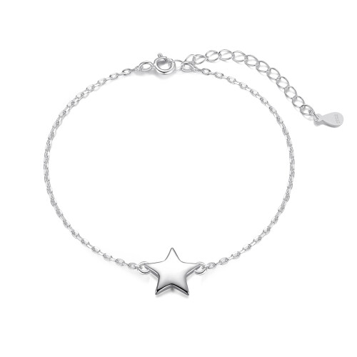 Philip Jones Jewellery Sterling Silver Friendship Quote Star Bracelet 2