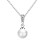 Philip Jones Jewellery Silver Plated Pearl Drop Necklace Created with Swarovski Crystals 2