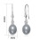 Philip Jones Jewellery Sterling Silver Grey Pearl Drop Earrings Created with Swarovski Crystals 7